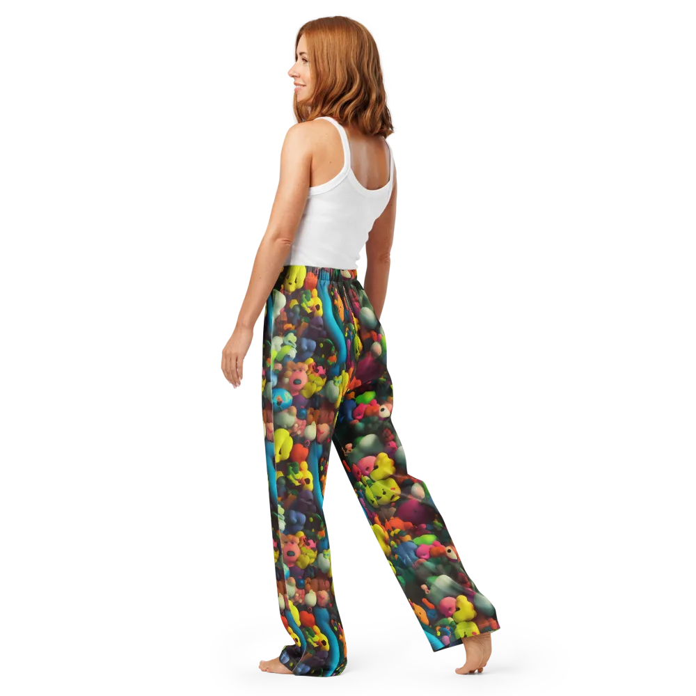 Bubble Pop Art on Women's Pajama Pants — Back