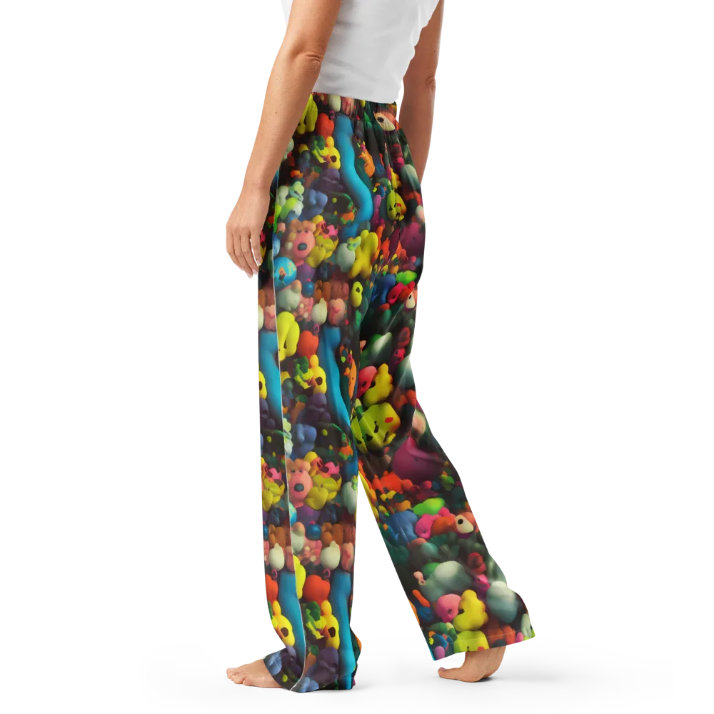 Bubble Pop Art on Women's Pajama Pants — Left