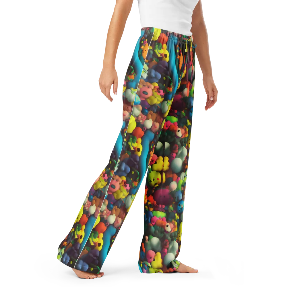Bubble Pop Art on Women's Pajama Pants — Right Front