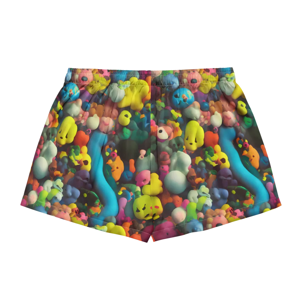 Bubble Pop Art on Women's Pajama Shorts — Back