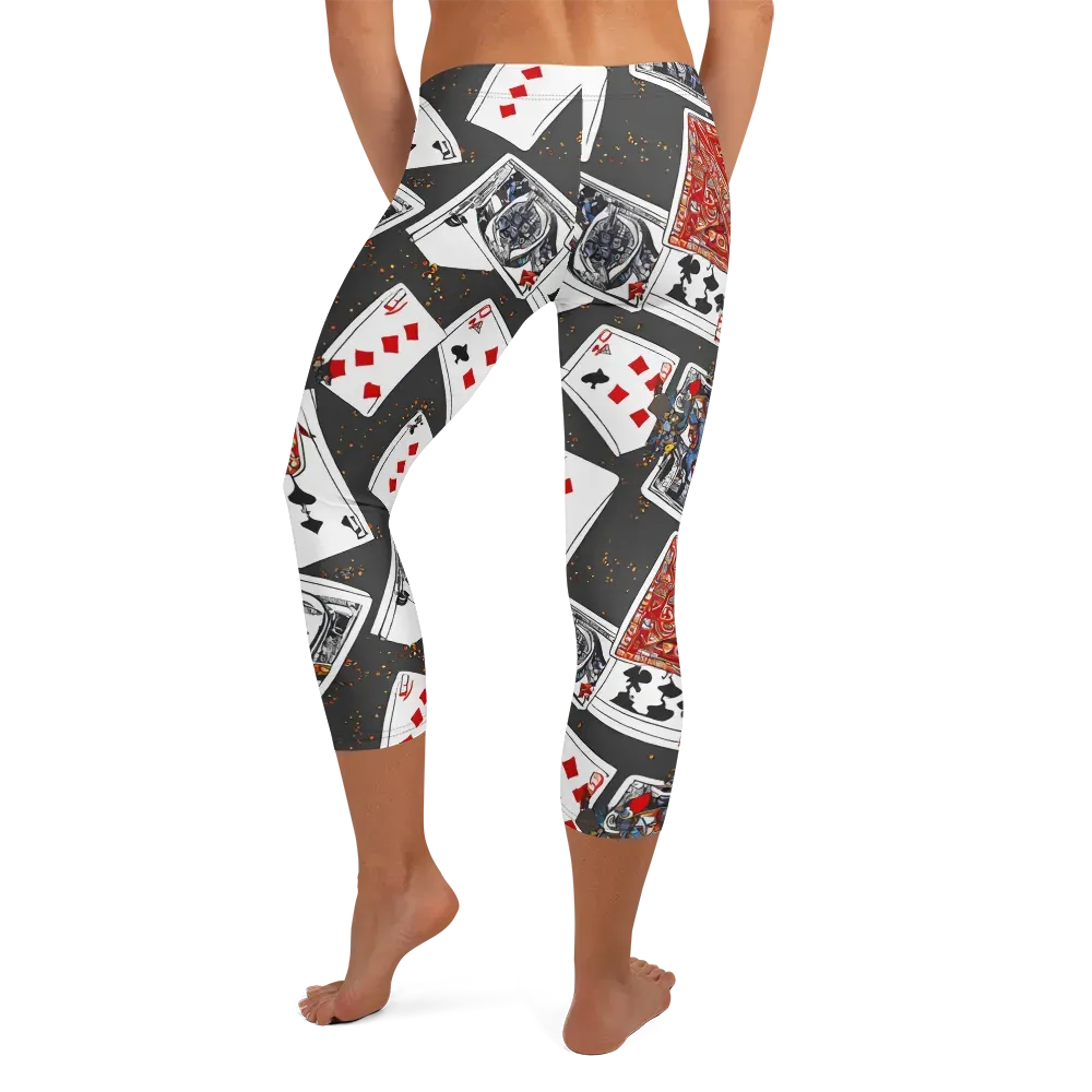 Tessellation, By Rockwell Kent on Capri Leggings — Back