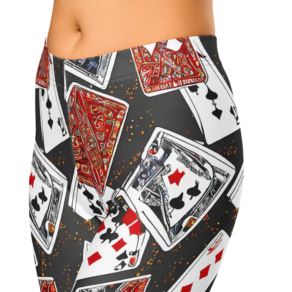 Tessellation, By Rockwell Kent on Capri Leggings — Zoomed-in