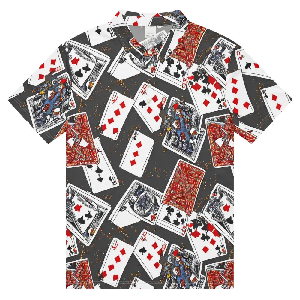Tessellation, By Rockwell Kent on Men's Slim Fit Polo Shirt — Front