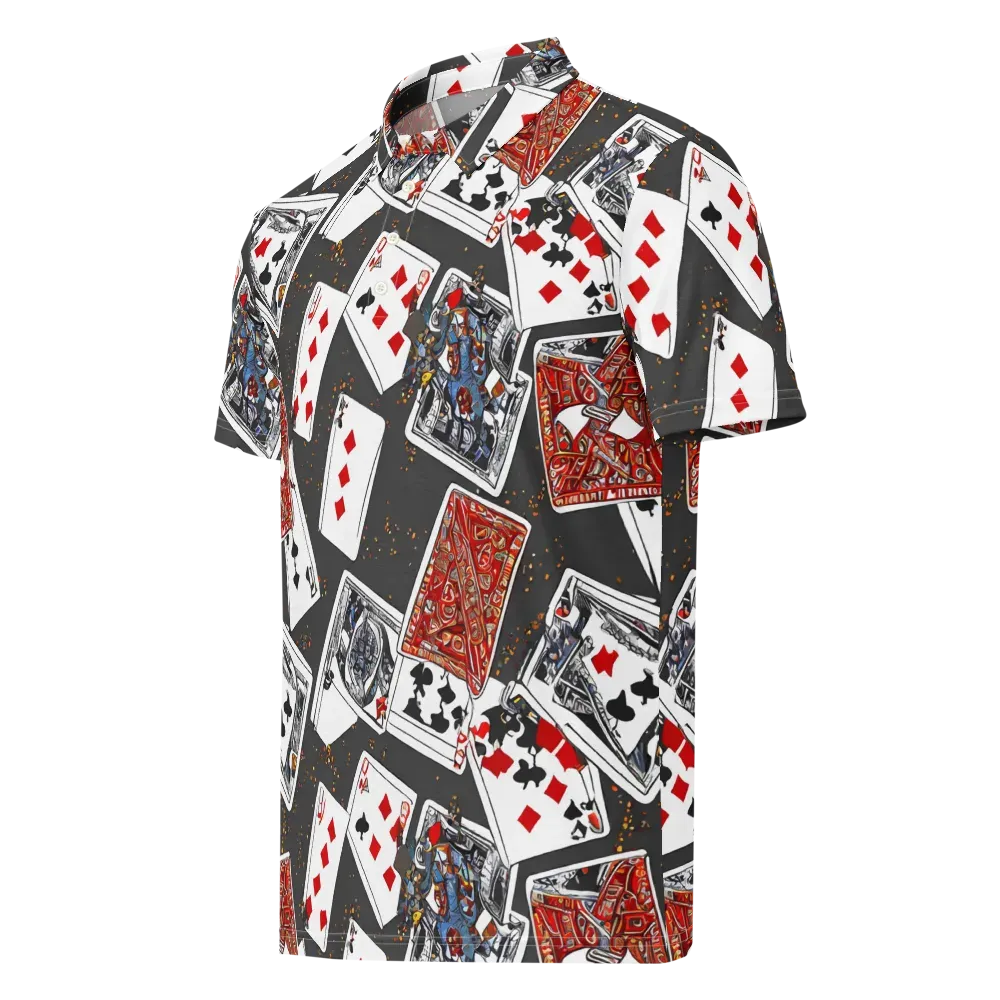 Tessellation, By Rockwell Kent on Men's Slim Fit Polo Shirt — Left Front