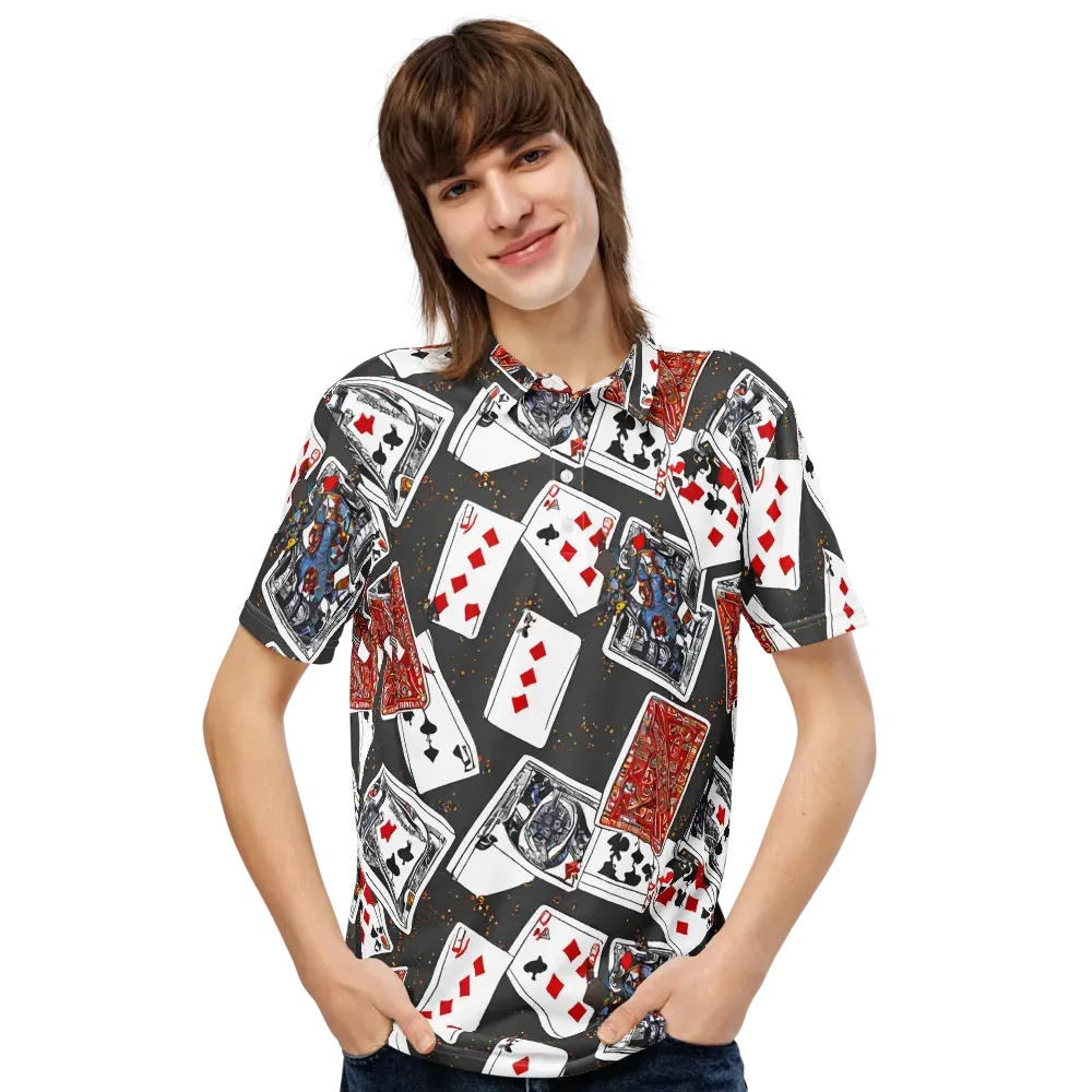 Tessellation, By Rockwell Kent on Men's Slim Fit Polo Shirt — Front