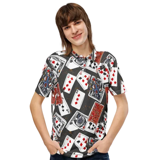 Tessellation, By Rockwell Kent on a Men's Slim Fit Polo Shirt