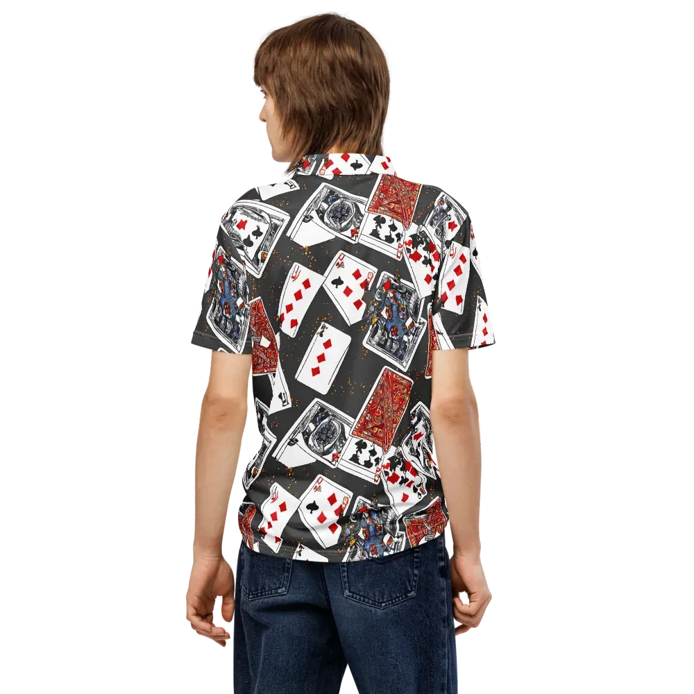 Tessellation, By Rockwell Kent on Men's Slim Fit Polo Shirt — Back