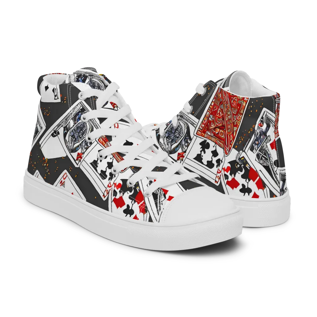 Tessellation, By Rockwell Kent on Men's High Top Canvas Shoes — Right