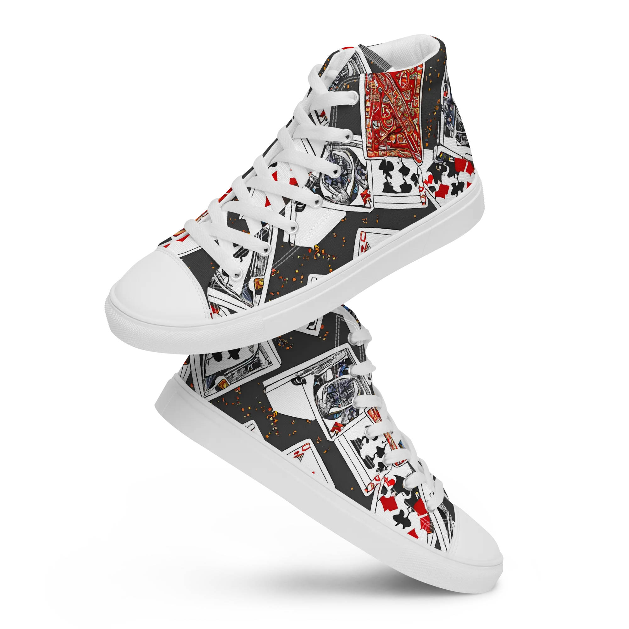 Tessellation, By Rockwell Kent on Men's High Top Canvas Shoes — Front
