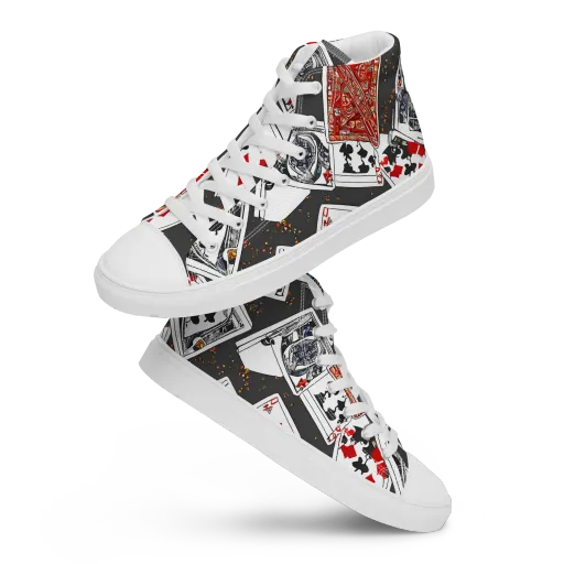Tessellation, By Rockwell Kent on a Men's High Top Canvas Shoes