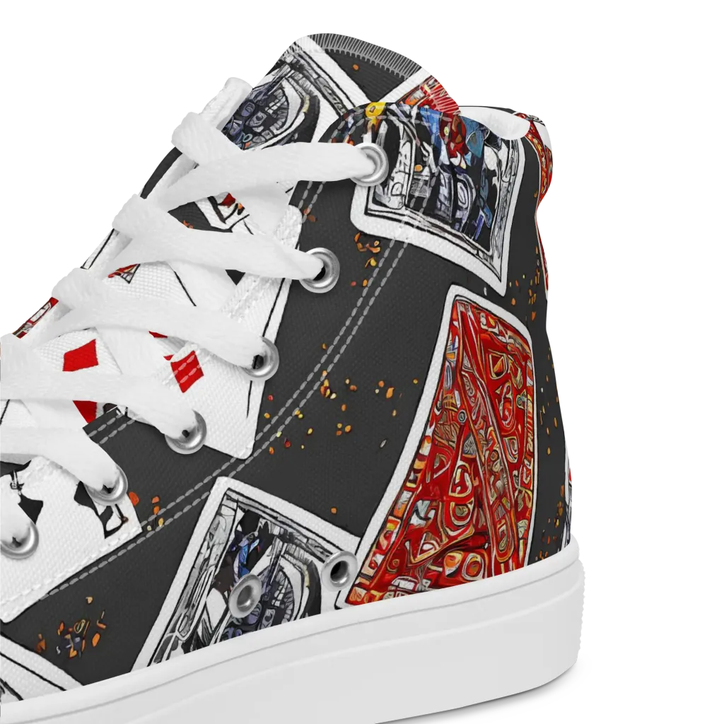 Tessellation, By Rockwell Kent on Men's High Top Canvas Shoes — Product details 2