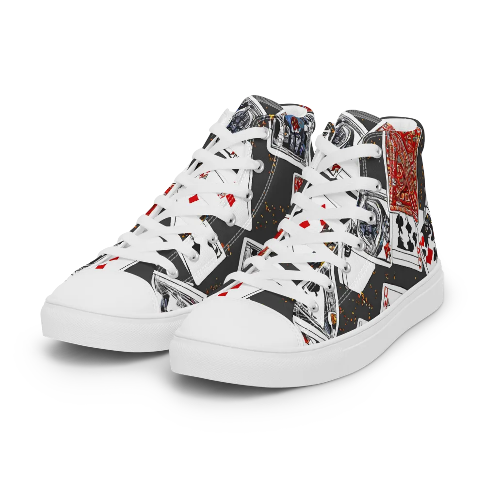 Tessellation, By Rockwell Kent on Women's High Top Canvas Shoes — Left Front