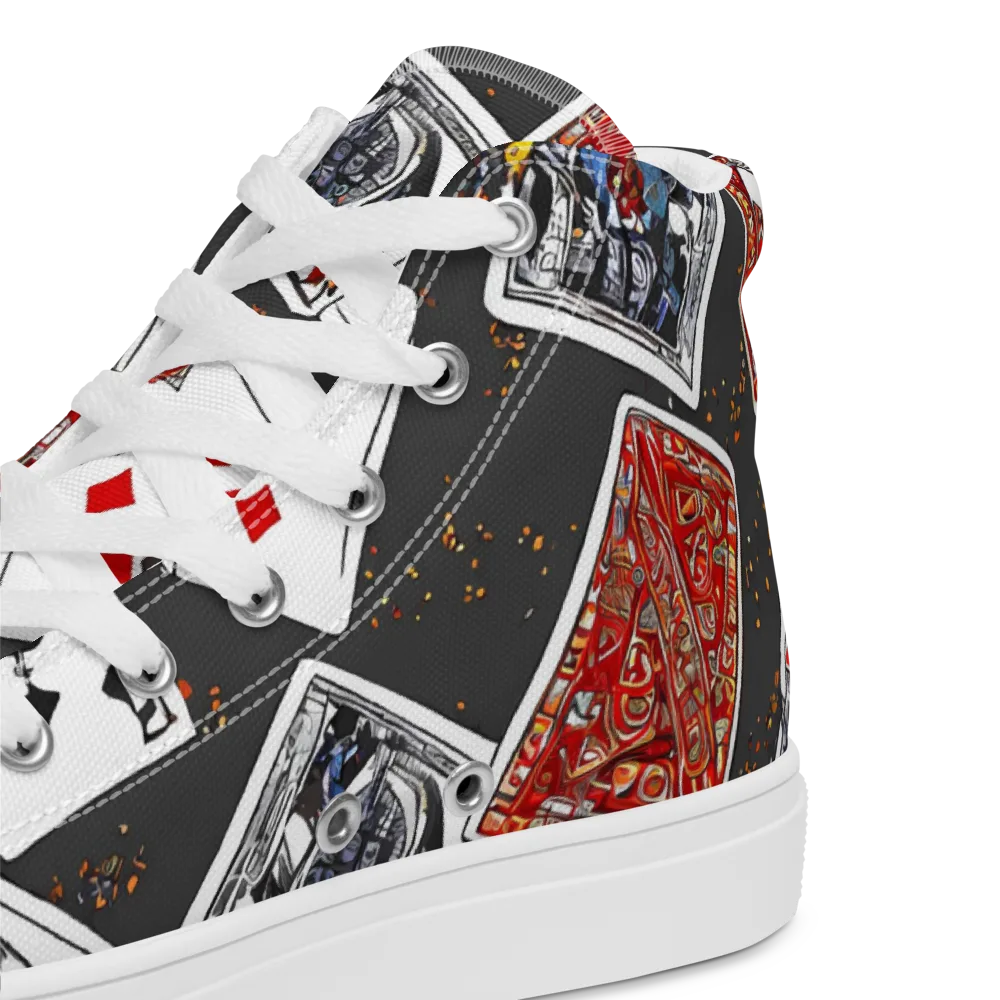 Tessellation, By Rockwell Kent on Women's High Top Canvas Shoes — Product details 2