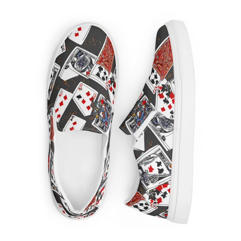 Tessellation, By Rockwell Kent on Men's Slip-On Canvas Shoes — Front