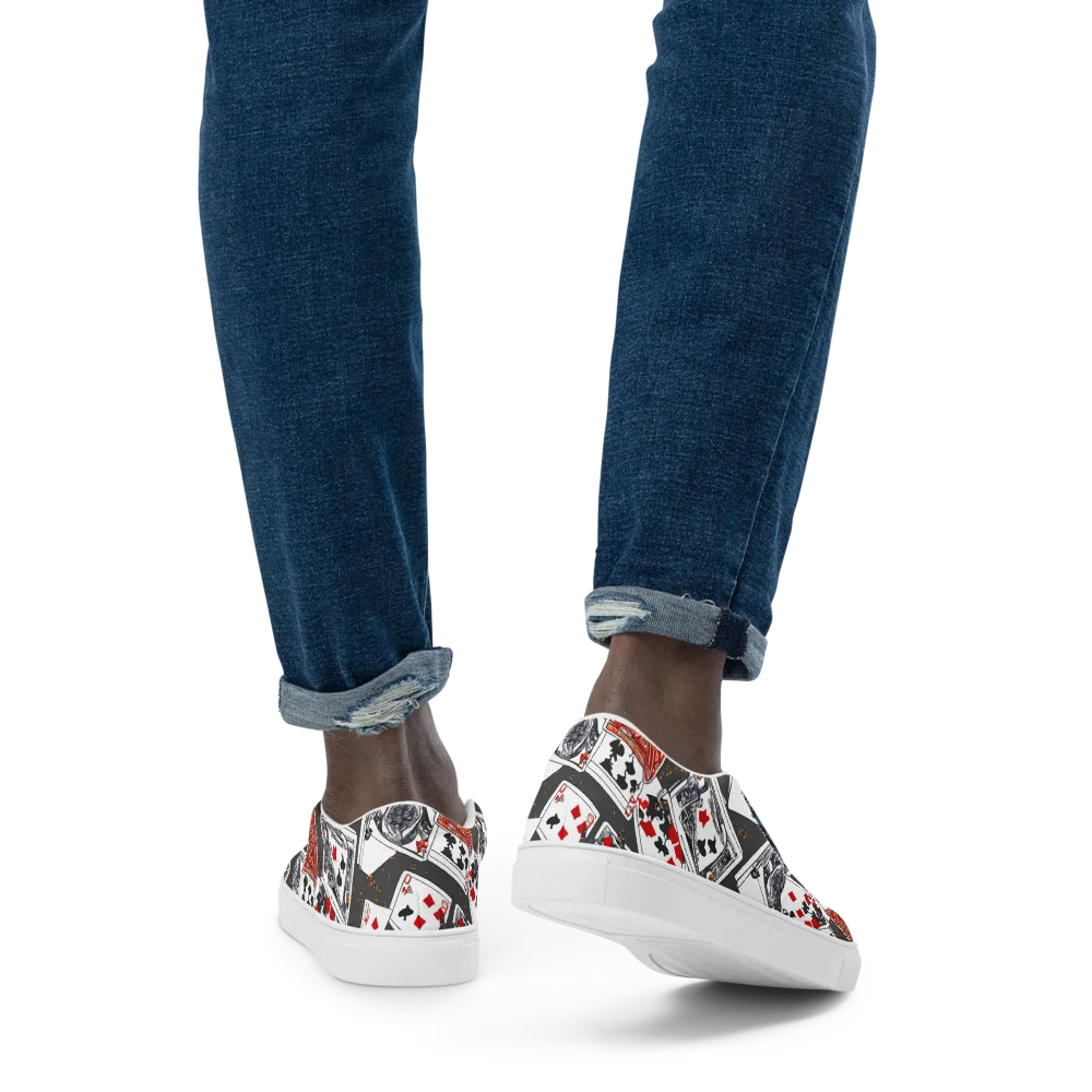 Tessellation, By Rockwell Kent on Men's Slip-On Canvas Shoes — Back