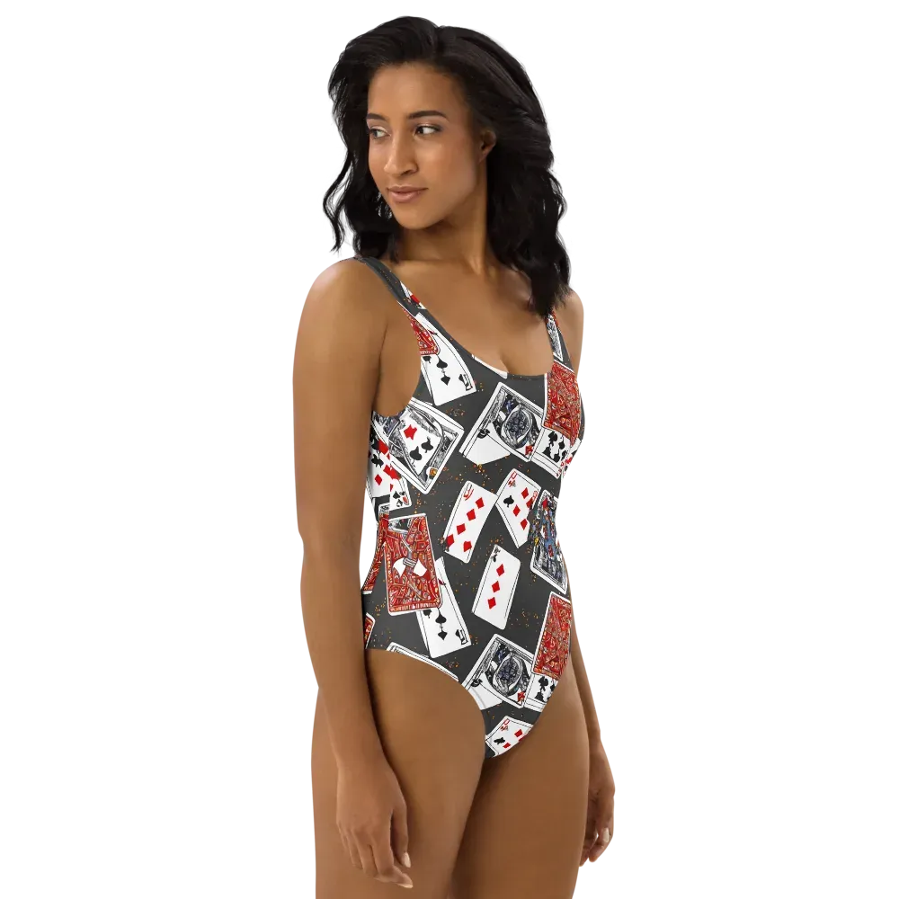 Tessellation, By Rockwell Kent on One-Piece Swimsuit — Right