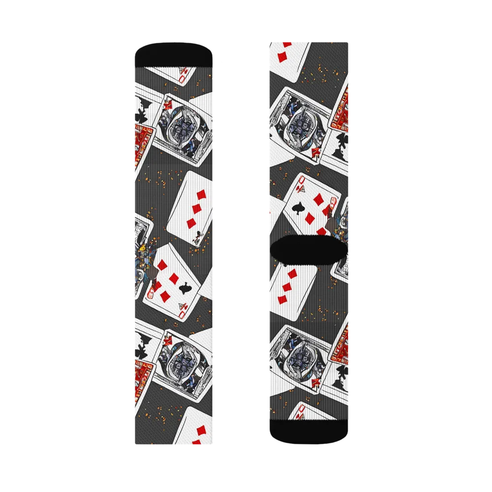 Tessellation, By Rockwell Kent on Socks — Left Sock