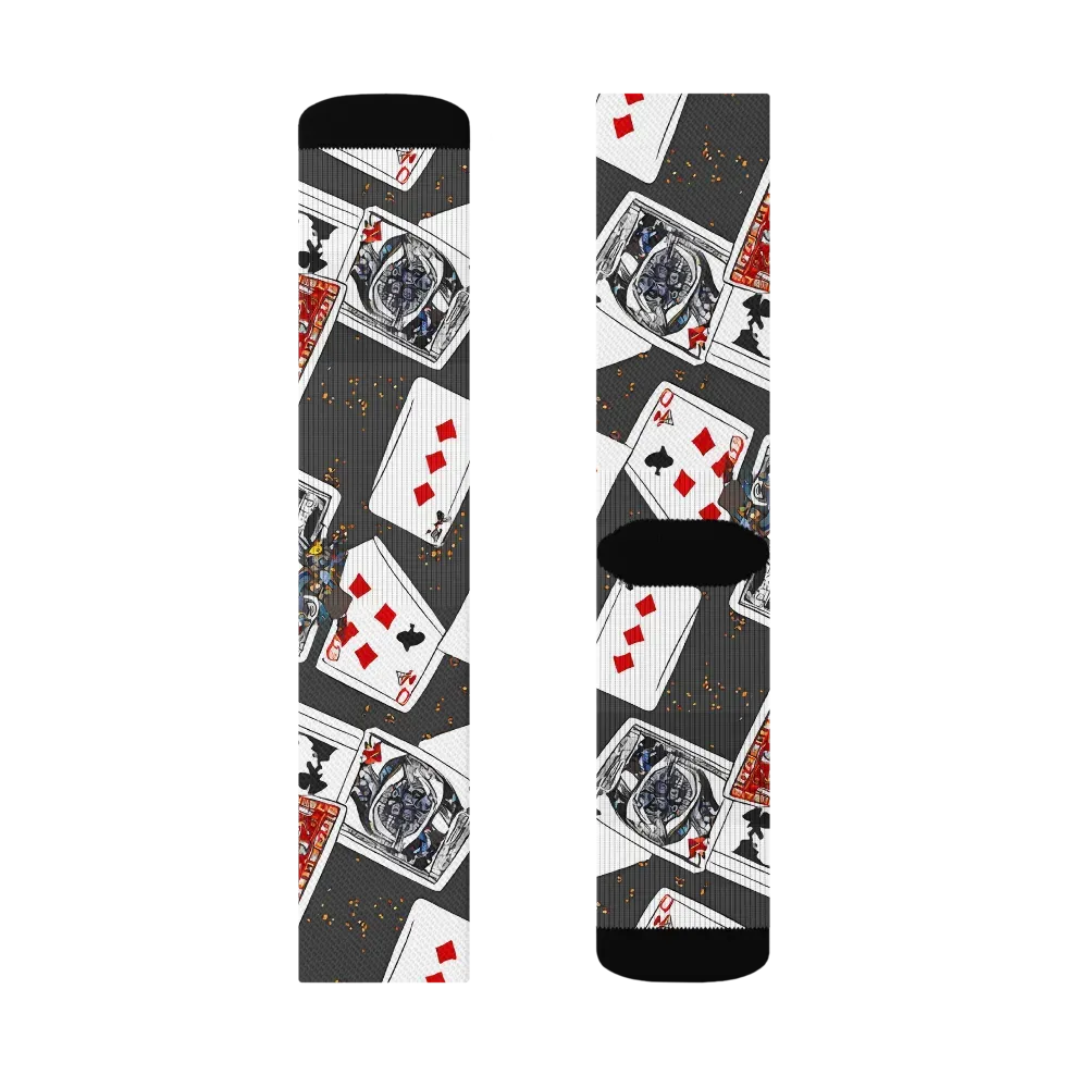 Tessellation, By Rockwell Kent on Socks — Right Sock