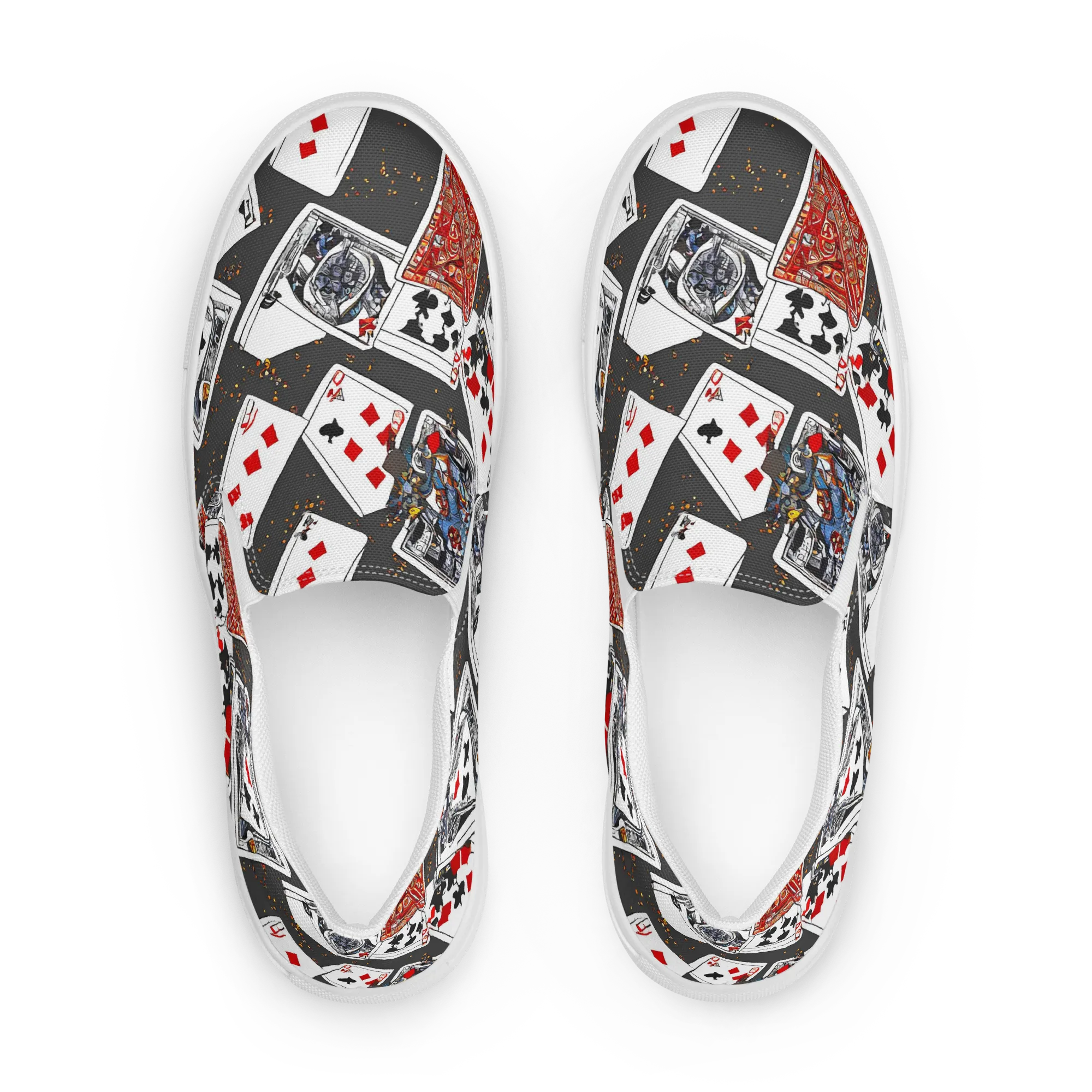 Tessellation, By Rockwell Kent on Women's Slip-On Canvas Shoes — Front