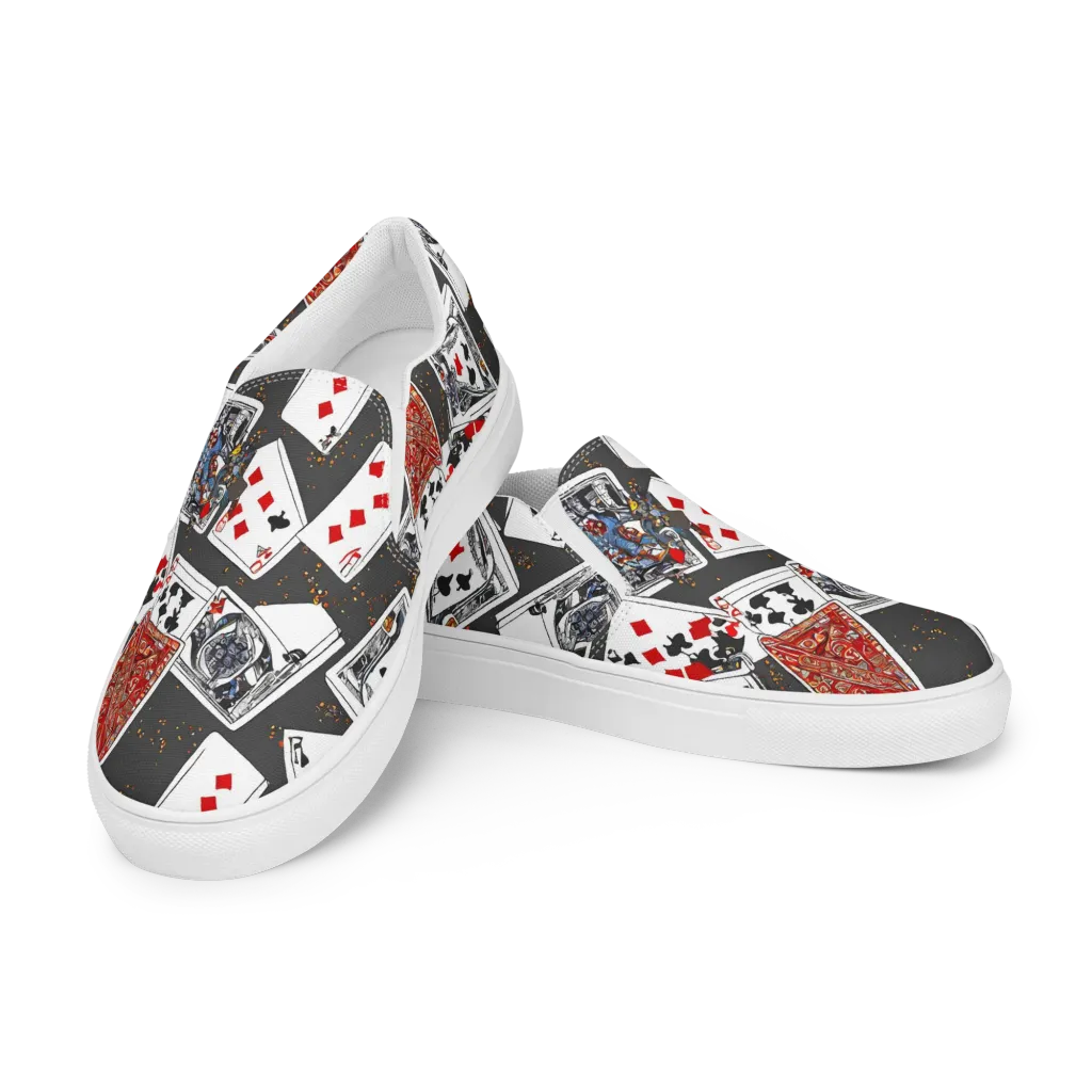 Tessellation, By Rockwell Kent on Women's Slip-On Canvas Shoes — Left Front