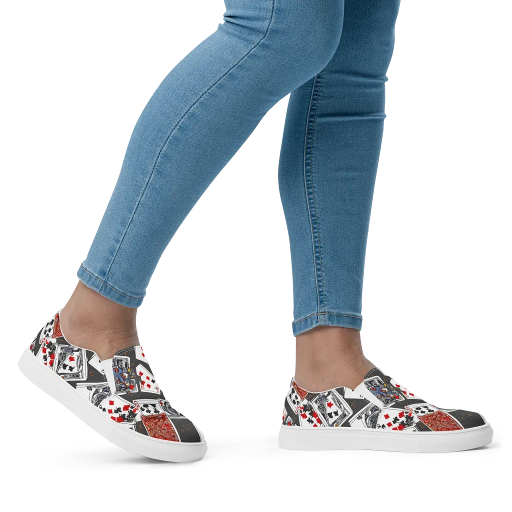 Tessellation, By Rockwell Kent on Women's Slip-On Canvas Shoes — Right
