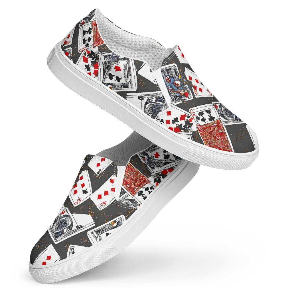 Tessellation, By Rockwell Kent on Women's Slip-On Canvas Shoes — Front