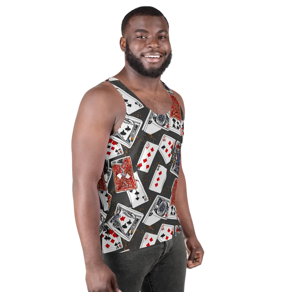 Tessellation, By Rockwell Kent on Men's Tank Top — Right Front