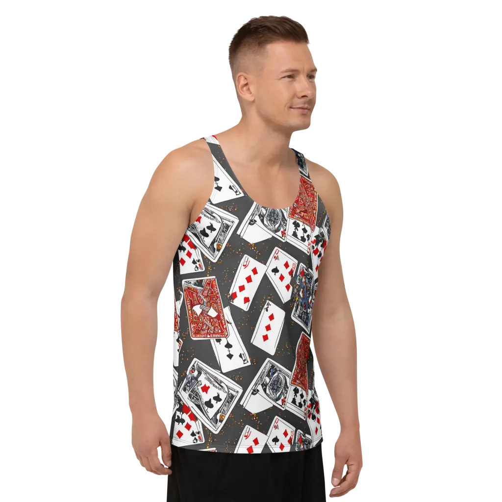 Tessellation, By Rockwell Kent on Men's Tank Top — Right Front