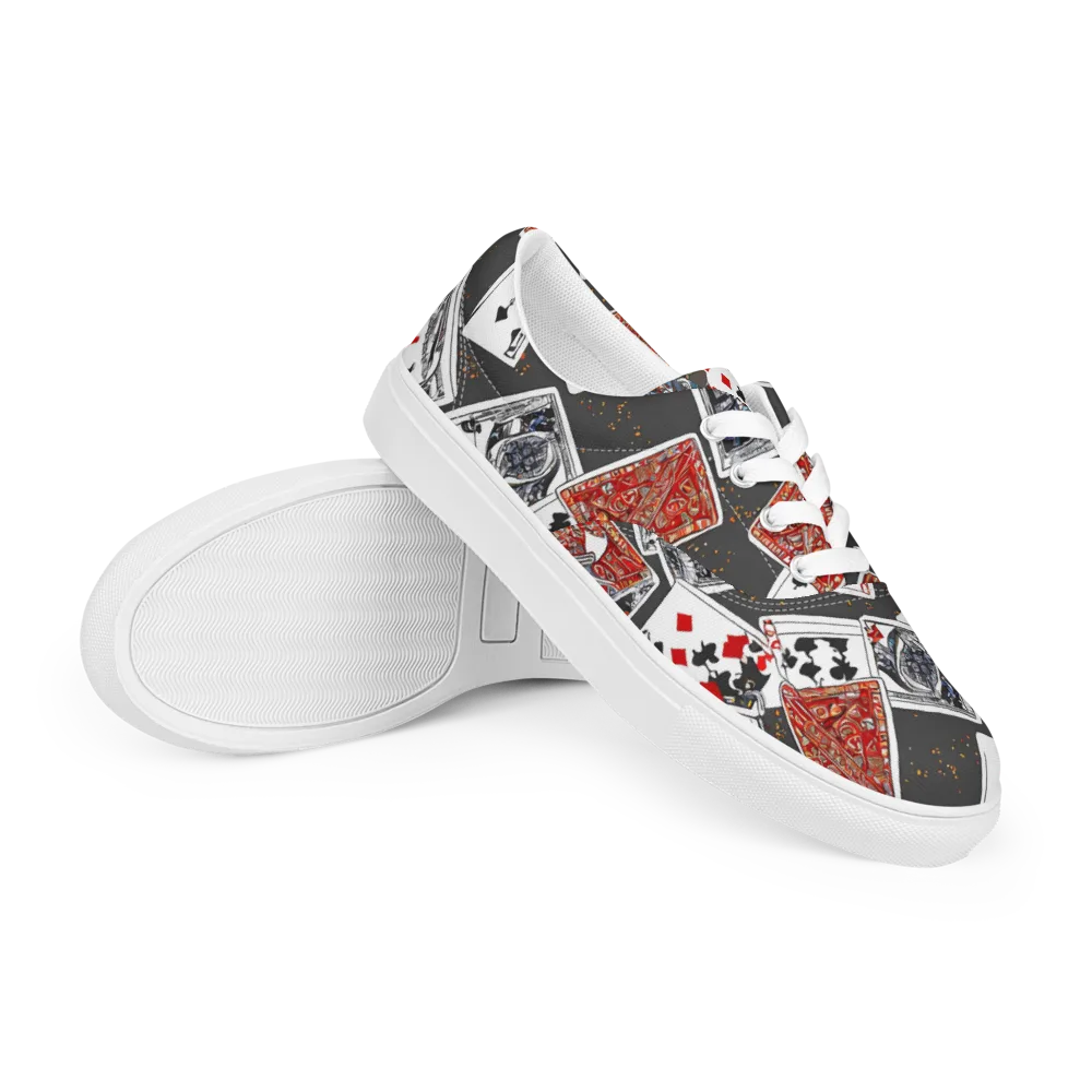 Tessellation, By Rockwell Kent on Men's Lace-Up Canvas Shoes — Right Front