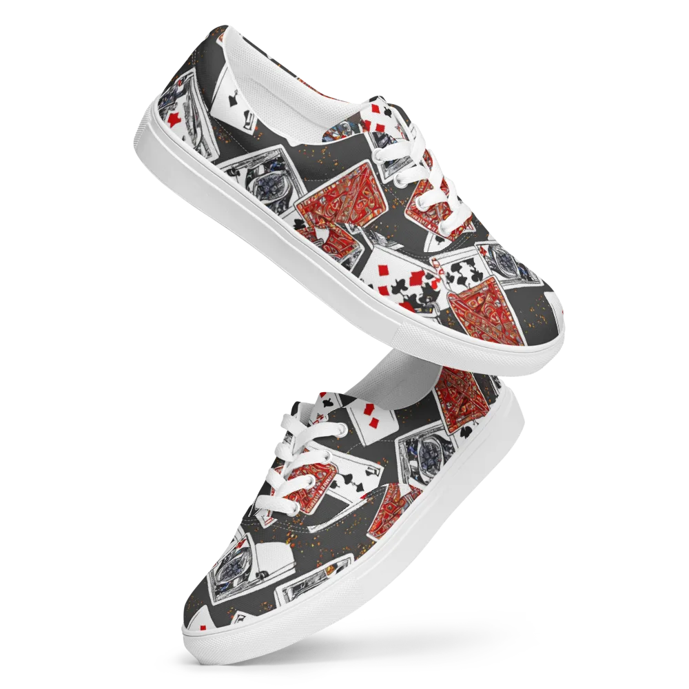 Tessellation, By Rockwell Kent on Men's Lace-Up Canvas Shoes — Front