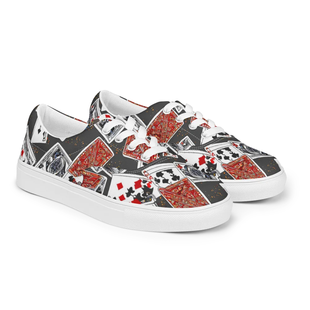 Tessellation, By Rockwell Kent on Men's Lace-Up Canvas Shoes — Right Front