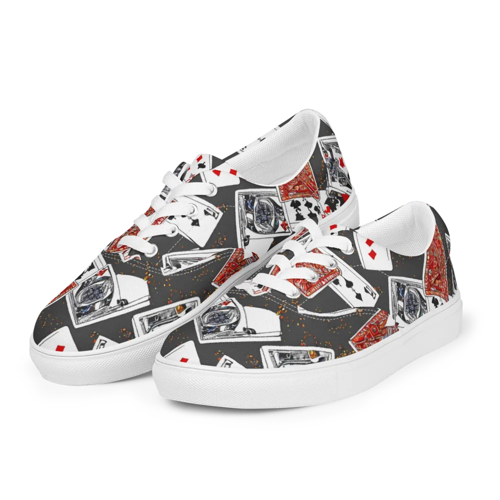 Tessellation, By Rockwell Kent on Men's Lace-Up Canvas Shoes — Left Front