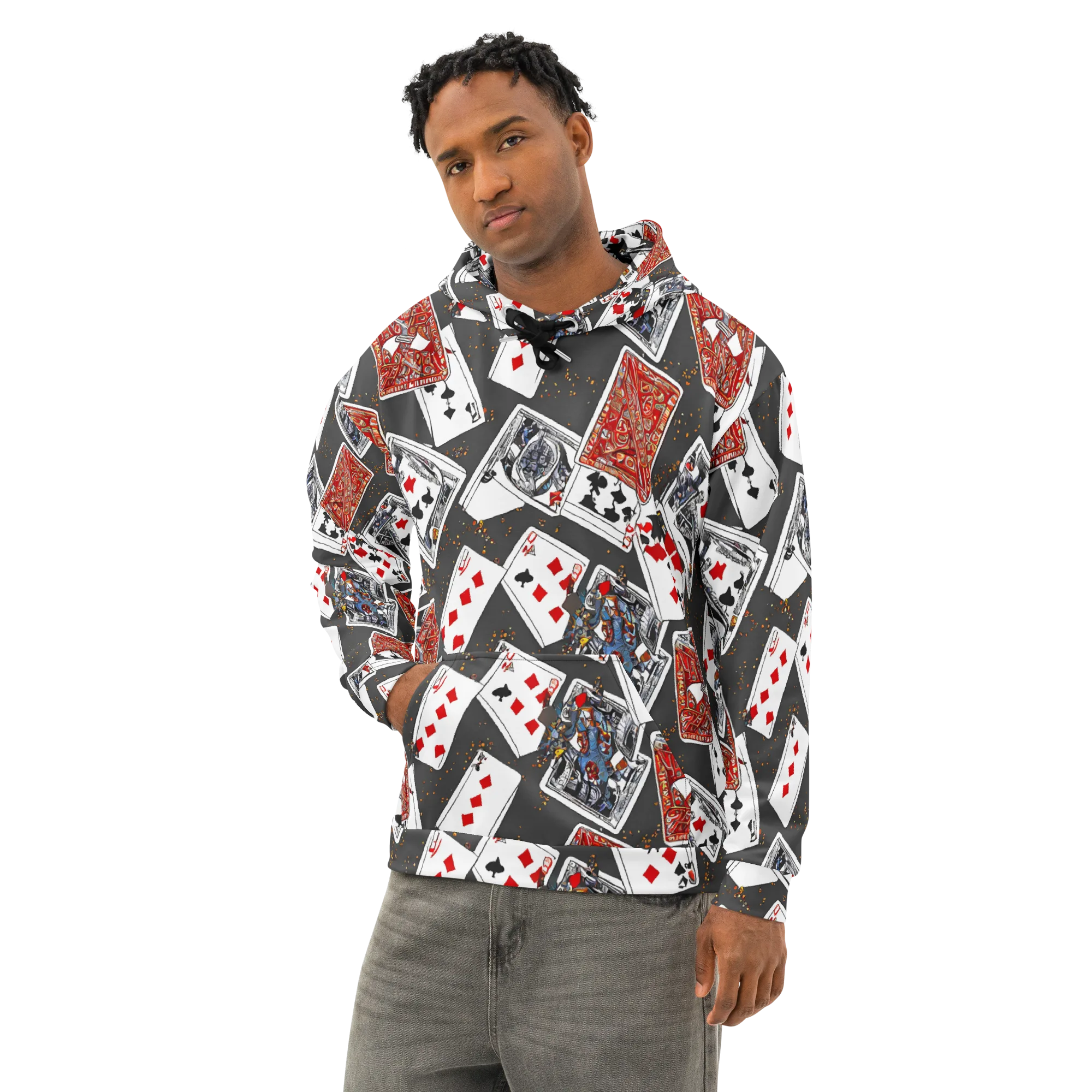 Tessellation, By Rockwell Kent on Cotton Hoodie — Left Front