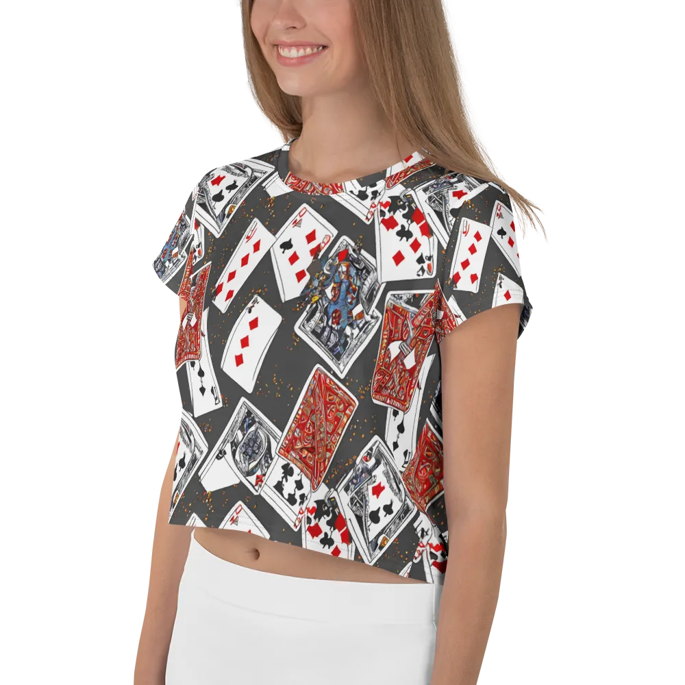 Tessellation, By Rockwell Kent on Crop Tee — Left