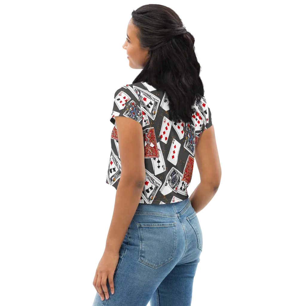Tessellation, By Rockwell Kent on Crop Tee — Left Back