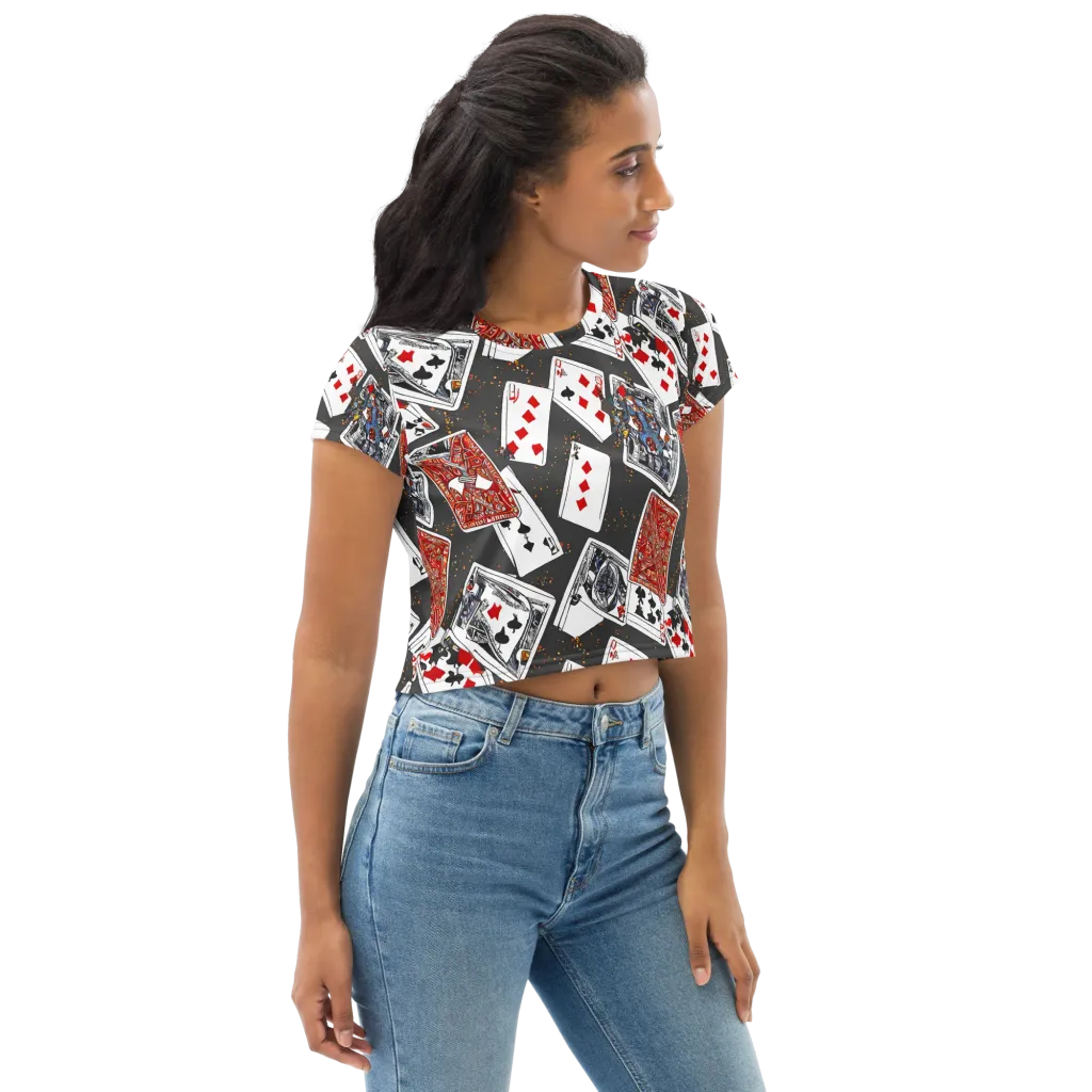 Tessellation, By Rockwell Kent on Crop Tee — Right Front