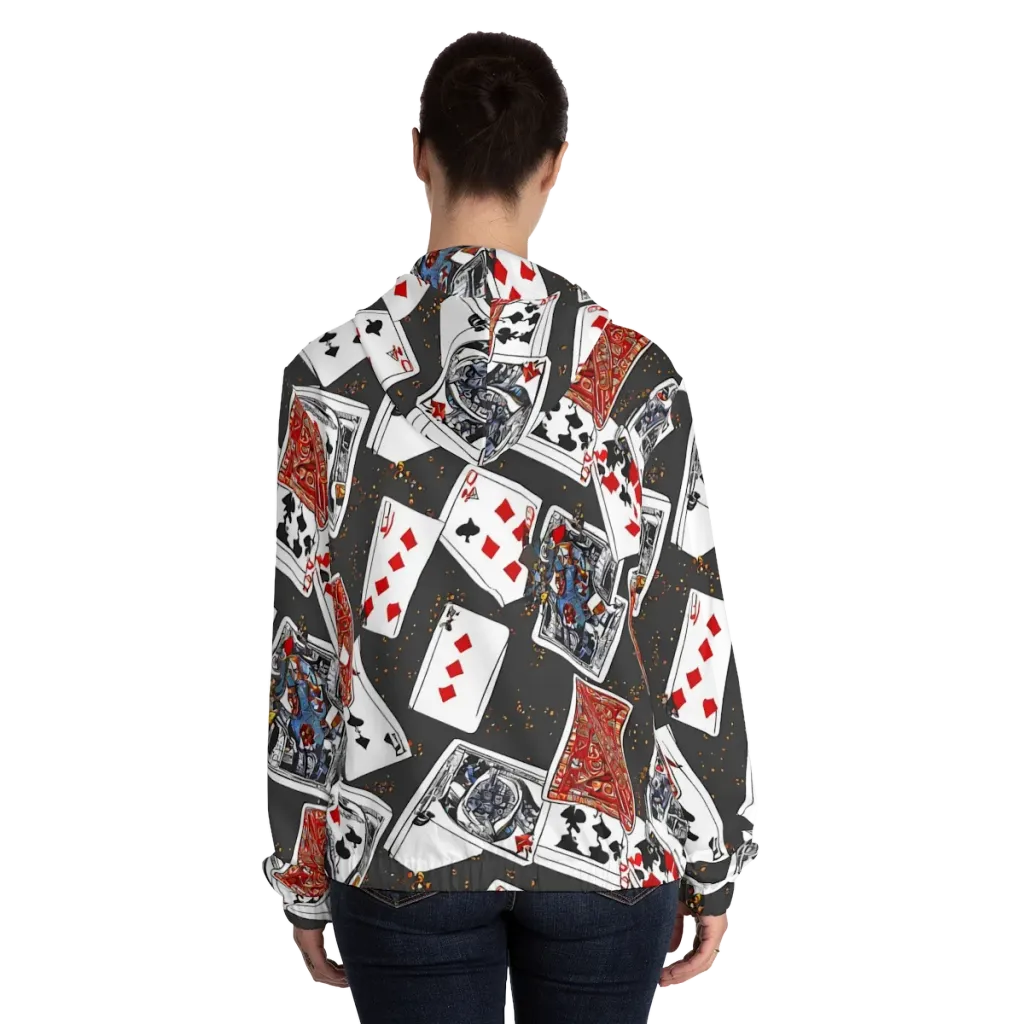 Tessellation, By Rockwell Kent on Women's Full-Zip Hoodie — Back On Person
