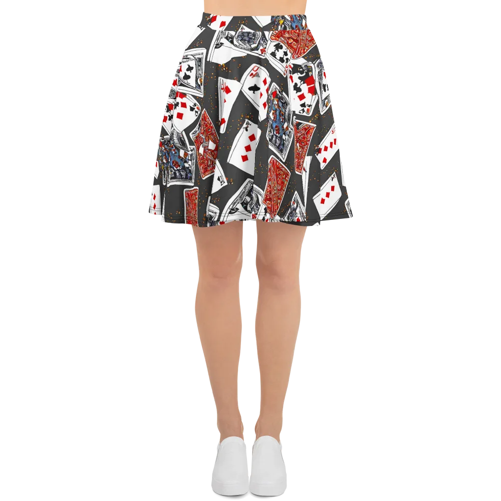 Tessellation, By Rockwell Kent on Skater Skirt — Front