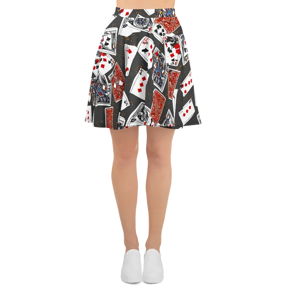 Tessellation, By Rockwell Kent on Skater Skirt — Front