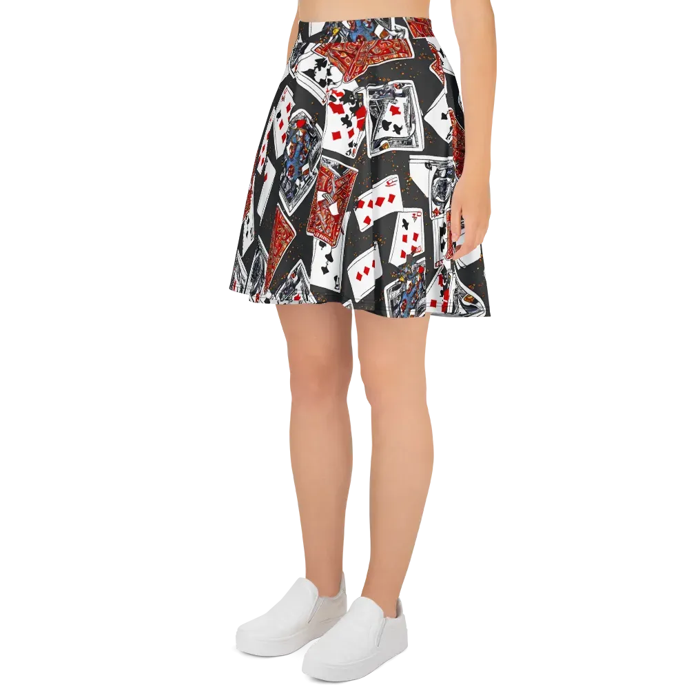 Tessellation, By Rockwell Kent on Skater Skirt — Left