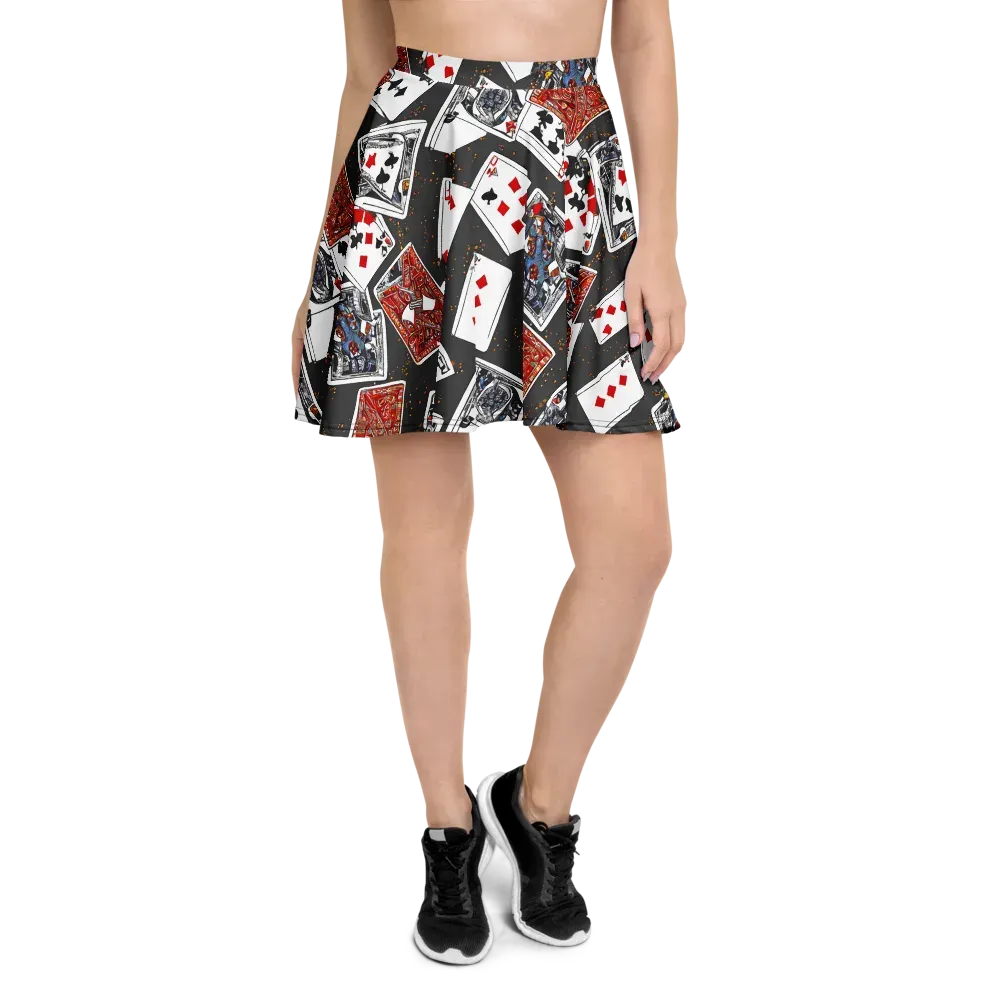 Tessellation, By Rockwell Kent on Skater Skirt — Front