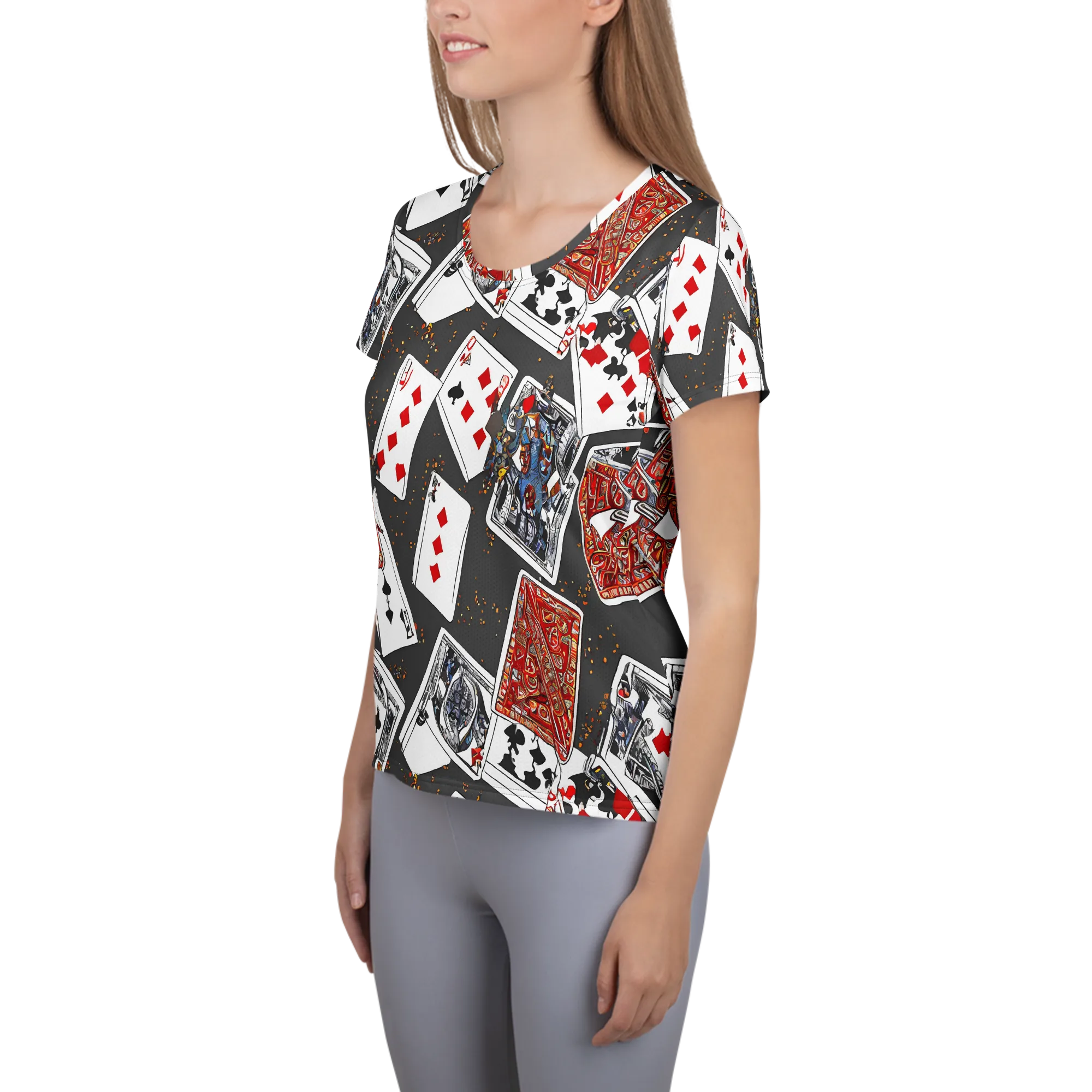 Tessellation, By Rockwell Kent on Women's Athletic T-Shirt — Left