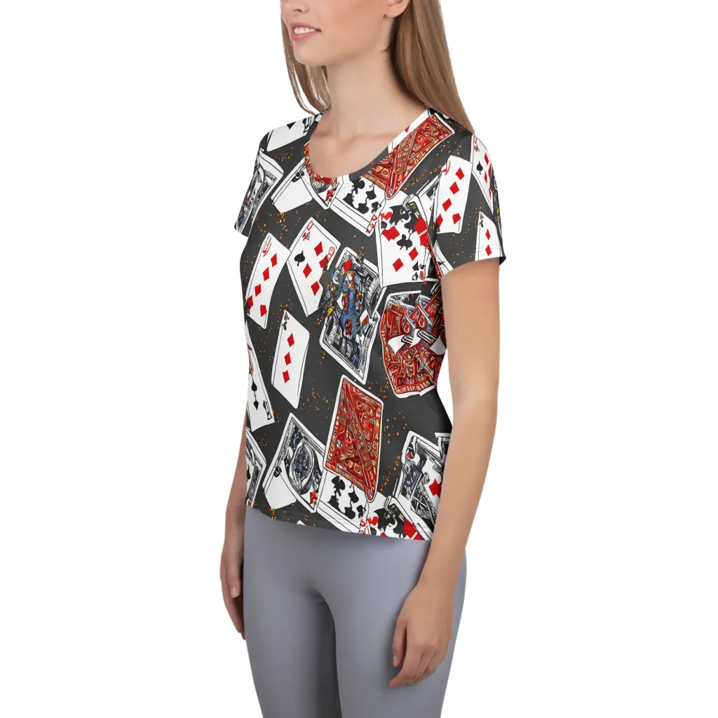 Tessellation, By Rockwell Kent on Women's Athletic T-Shirt — Left
