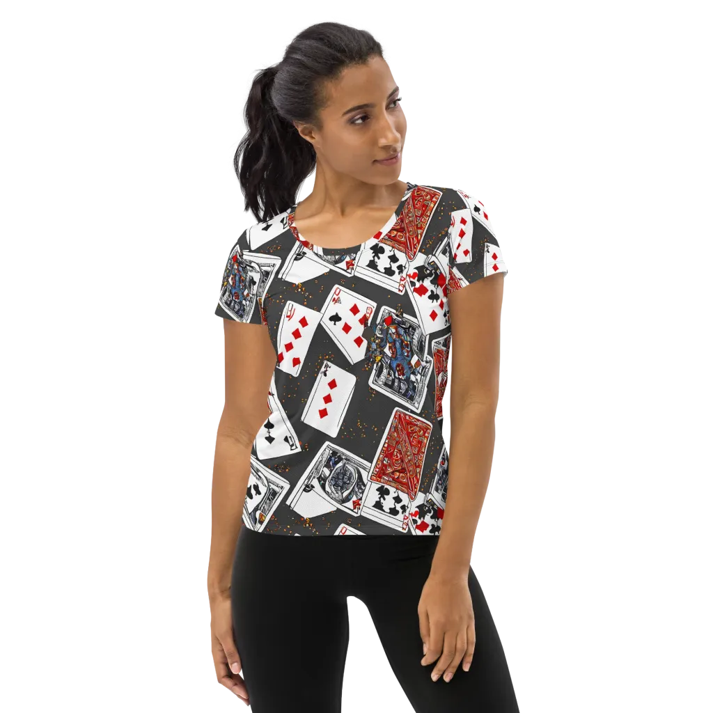 Tessellation, By Rockwell Kent on Women's Athletic T-Shirt — Front