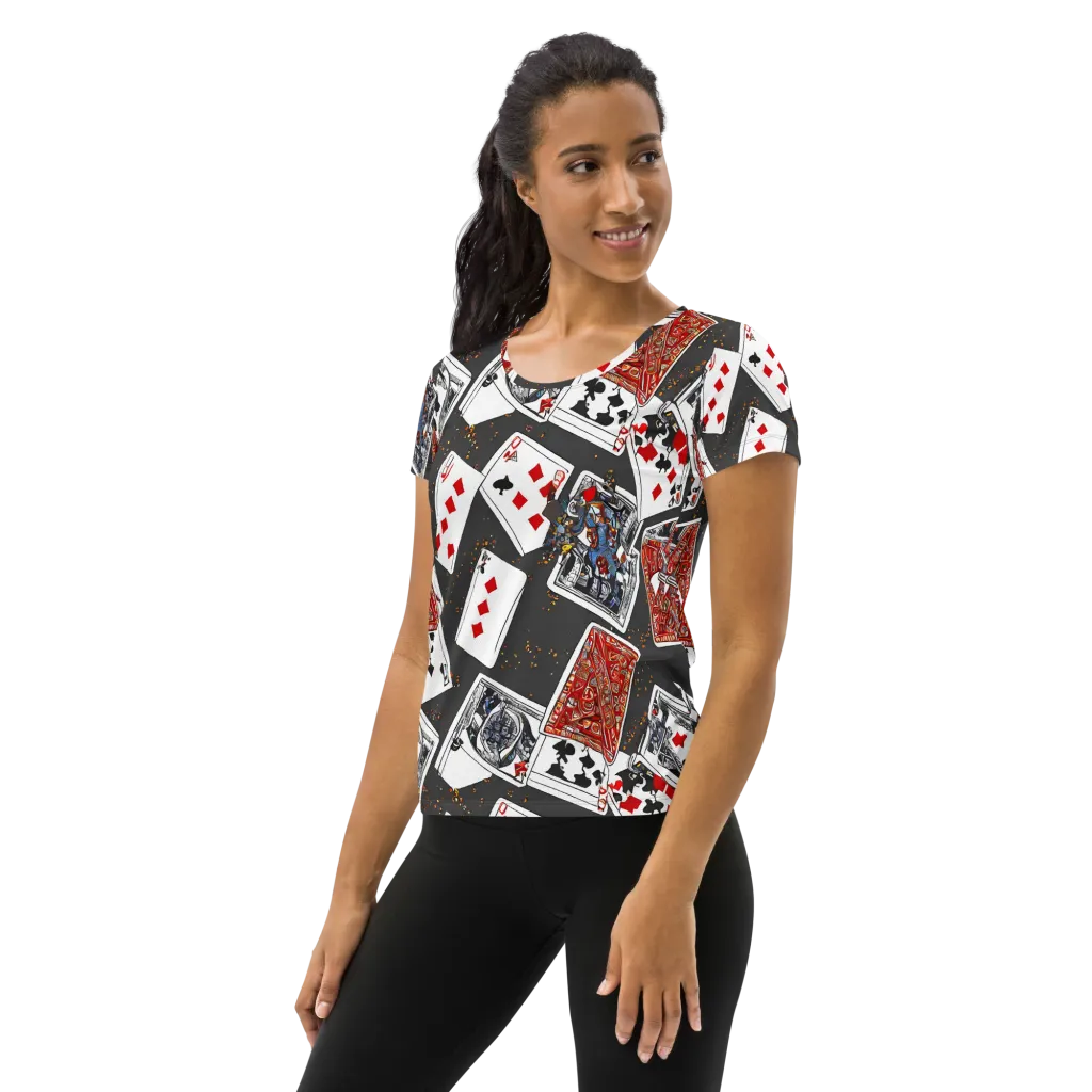 Tessellation, By Rockwell Kent on Women's Athletic T-Shirt — Left