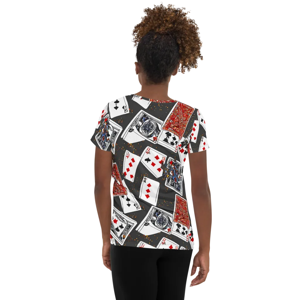 Tessellation, By Rockwell Kent on Women's Athletic T-Shirt — Back