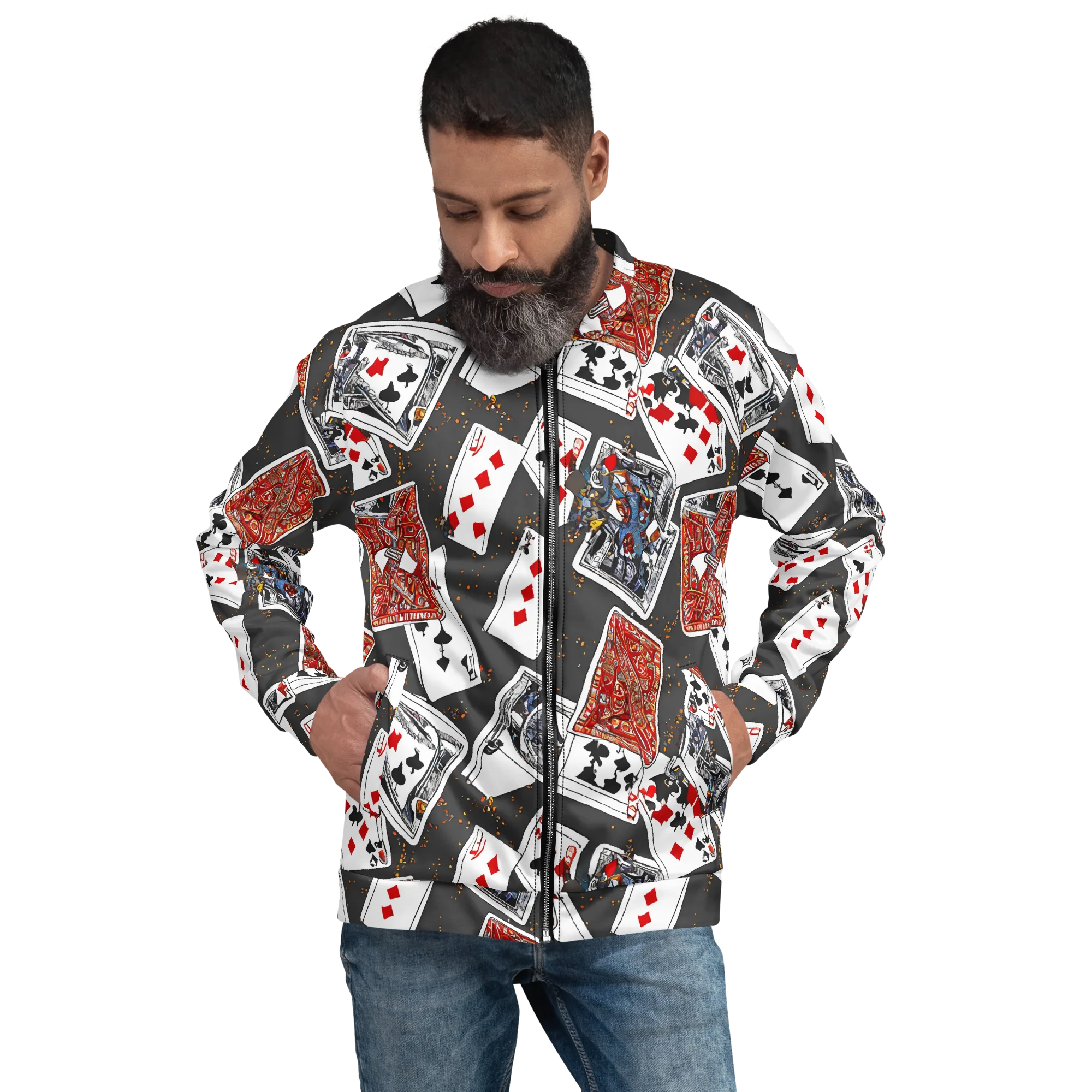 Tessellation, By Rockwell Kent on Bomber Jacket — Front