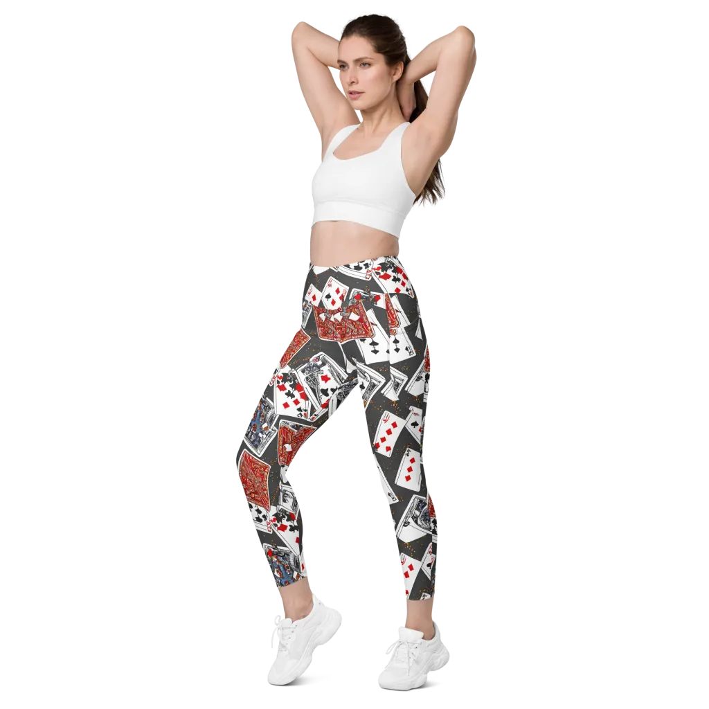 Tessellation, By Rockwell Kent on Leggings with Pockets — Left Front