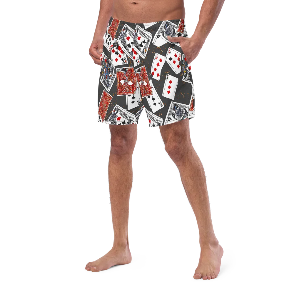 Tessellation, By Rockwell Kent on Swim Trunks — Left Front