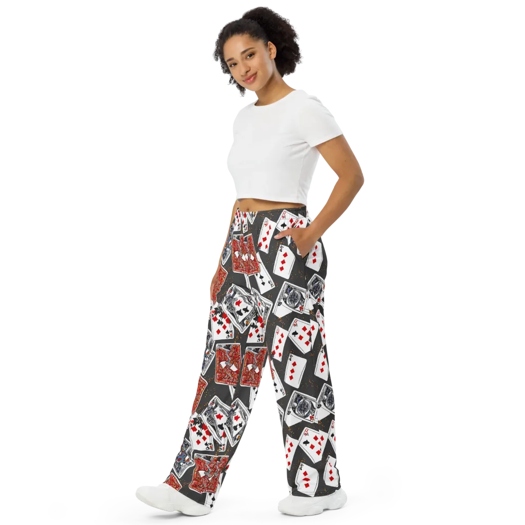 Tessellation, By Rockwell Kent on Wide-Leg Pants — Left Front